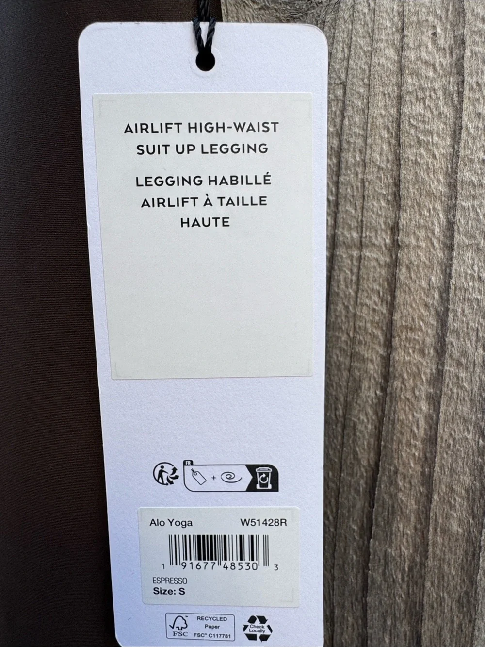 ALO Yoga Airlift High-Waist Suit Up Legging in Espresso Size Small
